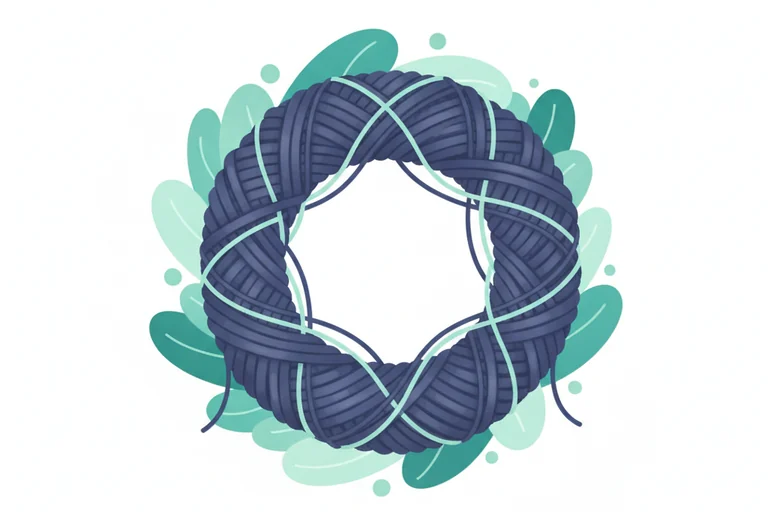 Soft illustration of a tangled thread gently loosening open