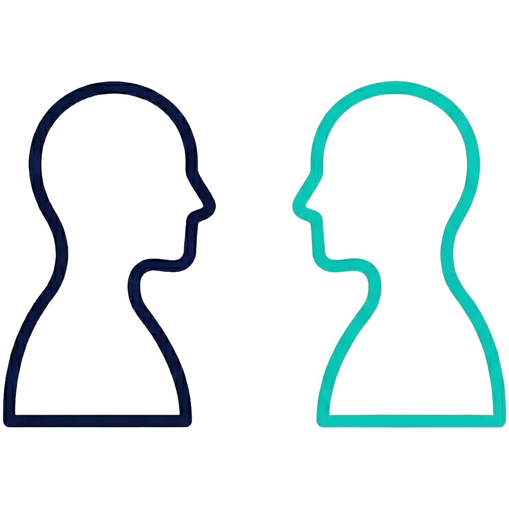 Relationships and connection therapy icon