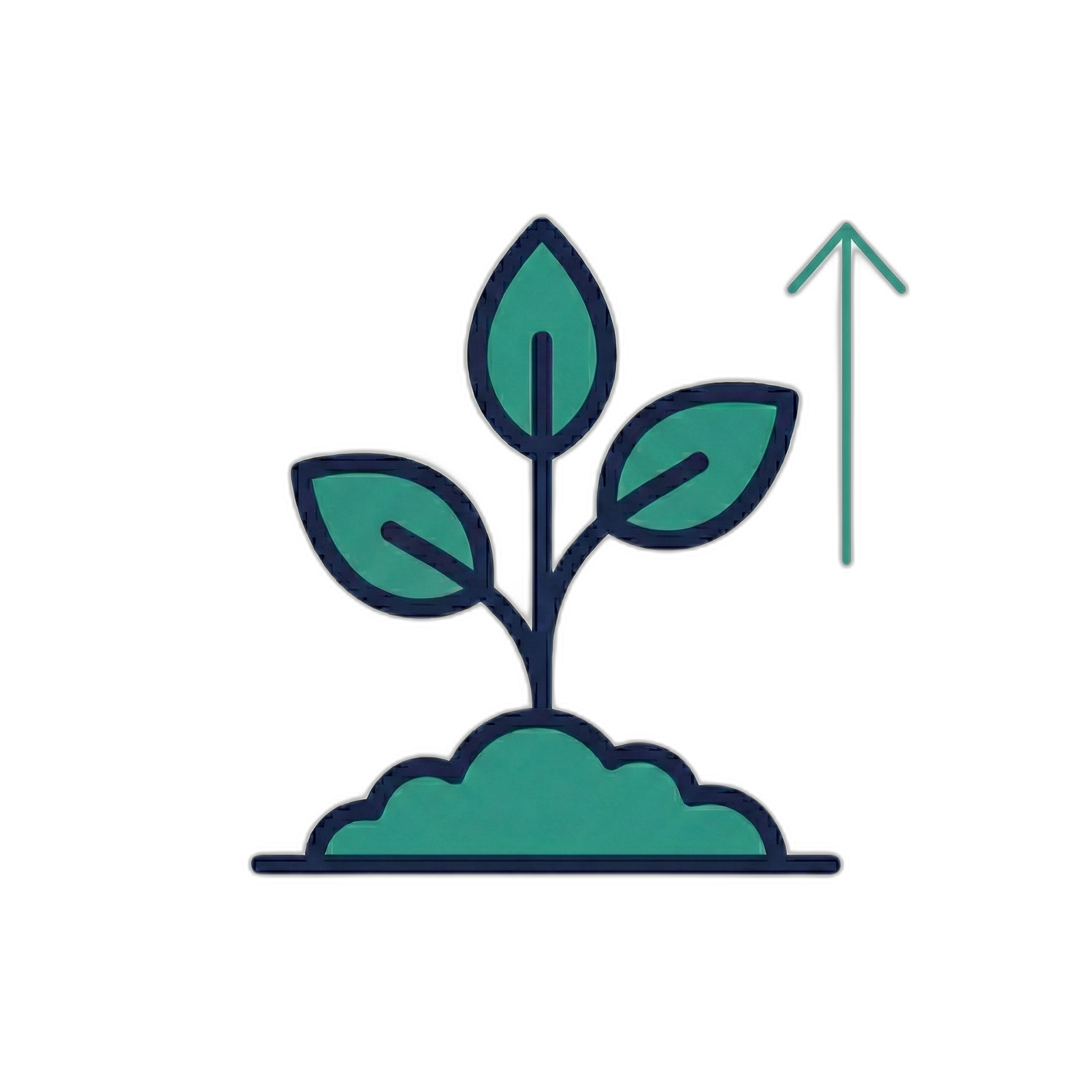 Growth plant icon