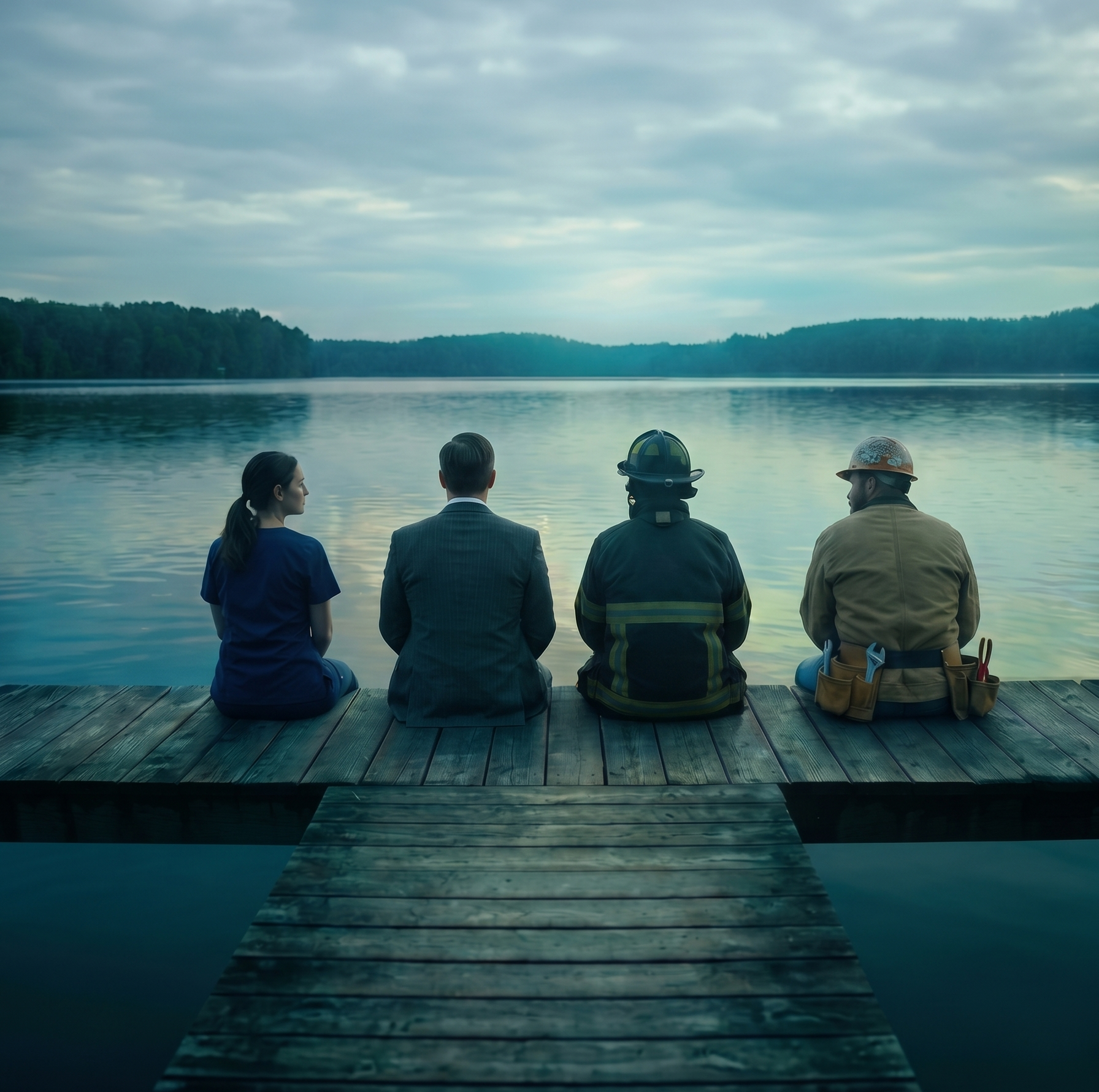 Stress and Burnout ai generated service visual card to link to page