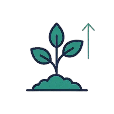 Growth plant icon