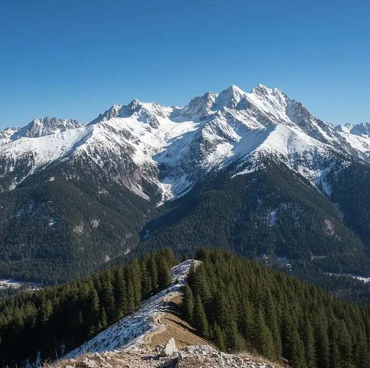 Snow-capped mountain panorama representing signs of spiritual wrestling
