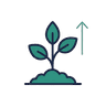 Growth plant icon